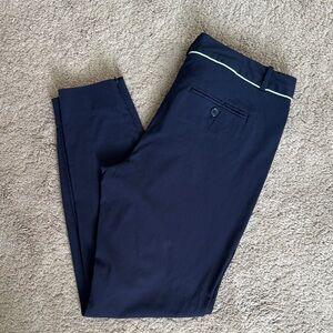 Women's The Limited Navy Exact Stretch Cropped Pants, ankle zipper, size 12